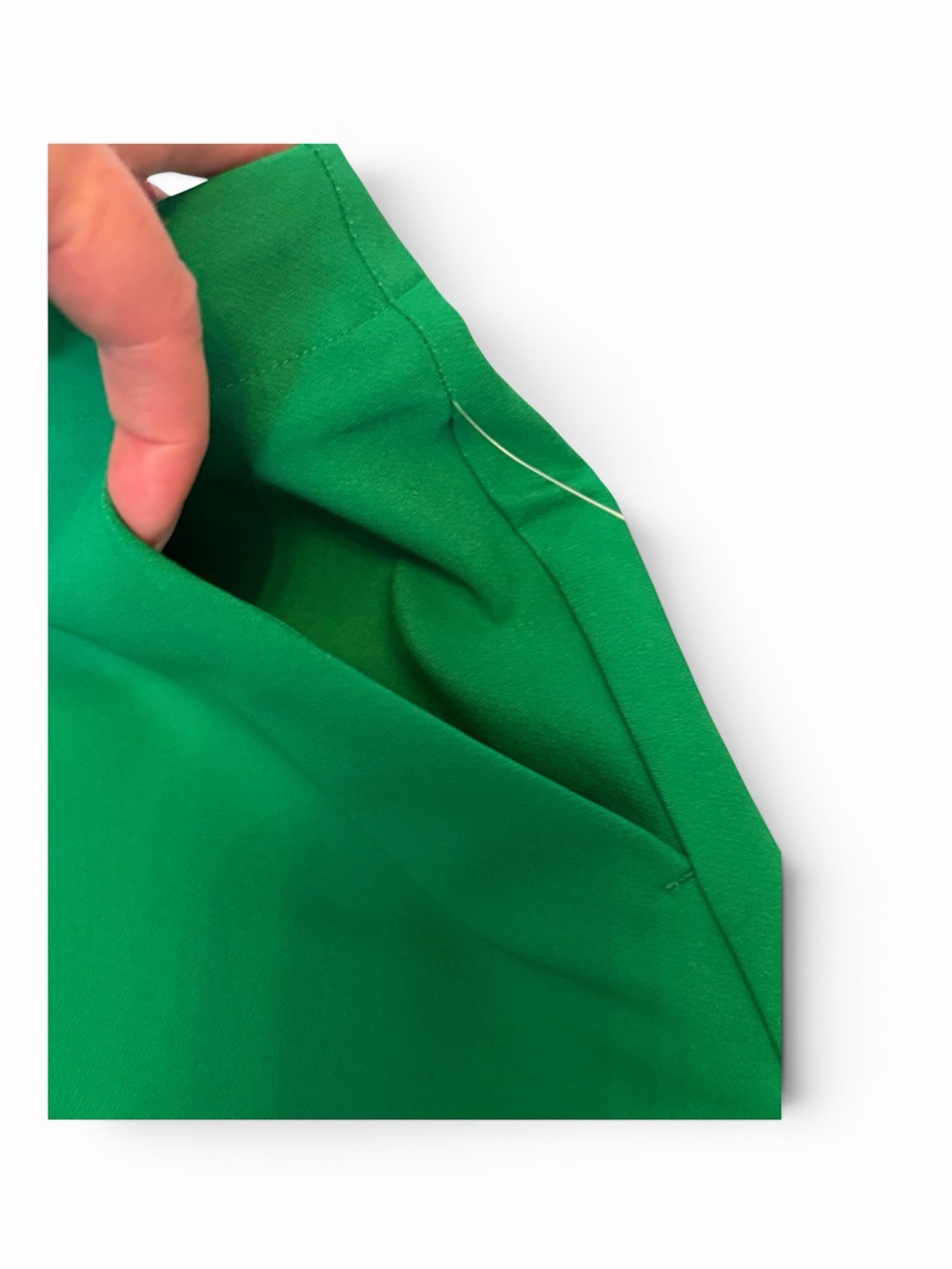 Rachel Zoe Emerald Green High-Waist Tailored Shorts - Picture 4 of 7